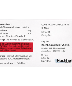 Alternative view of Sirolimus 1mg Tablets (SIROBOON 1)